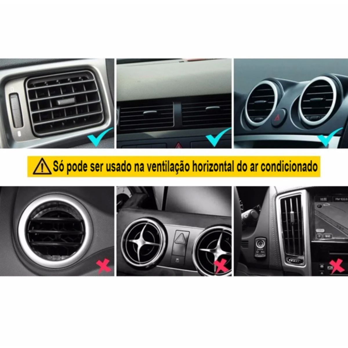 Suporte Celular Para Carro Gps Universal Ar Condicionado