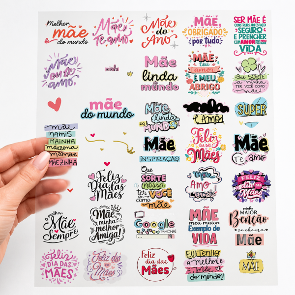 Impressão DTF UV Dia das Mães Tamanho A3 (28x41cm)