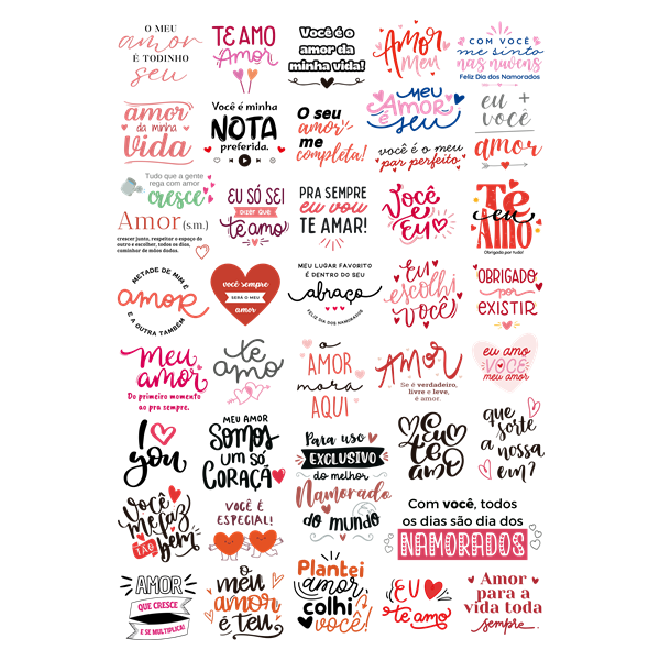 Impressão DTF UV Dia dos Namorados Tamanho A3 (29x42cm)